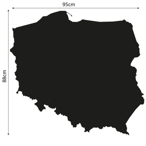Mapa Polski - Naklejka Tablicowa