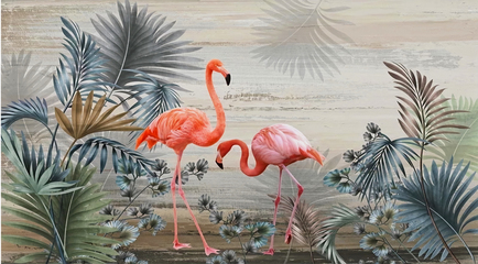 Flamingi Art Watercolor